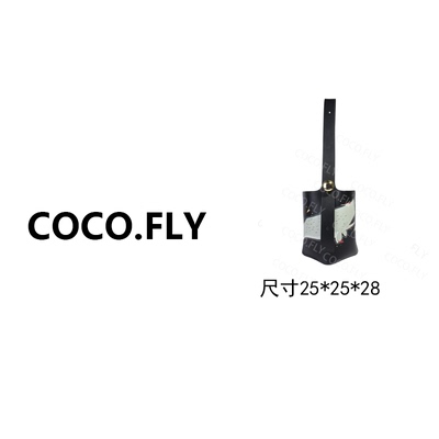 大号Pebble设计新款真皮水桶包单肩斜跨包BK-1051B午夜黑/鲸鱼