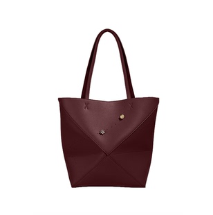 中号限定款Fold小众设计新款真皮折叠几何托特包BK-1053MK千禧红