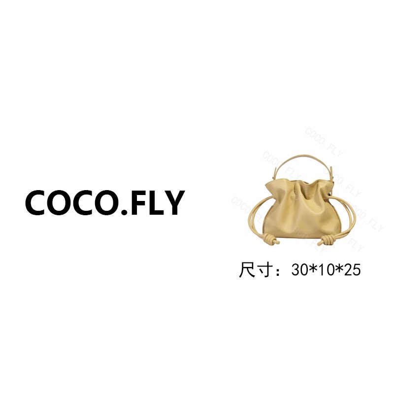 纯色福袋小众设计真皮腋下斜挎包中号BK-5999-小鸡黄30*10*25