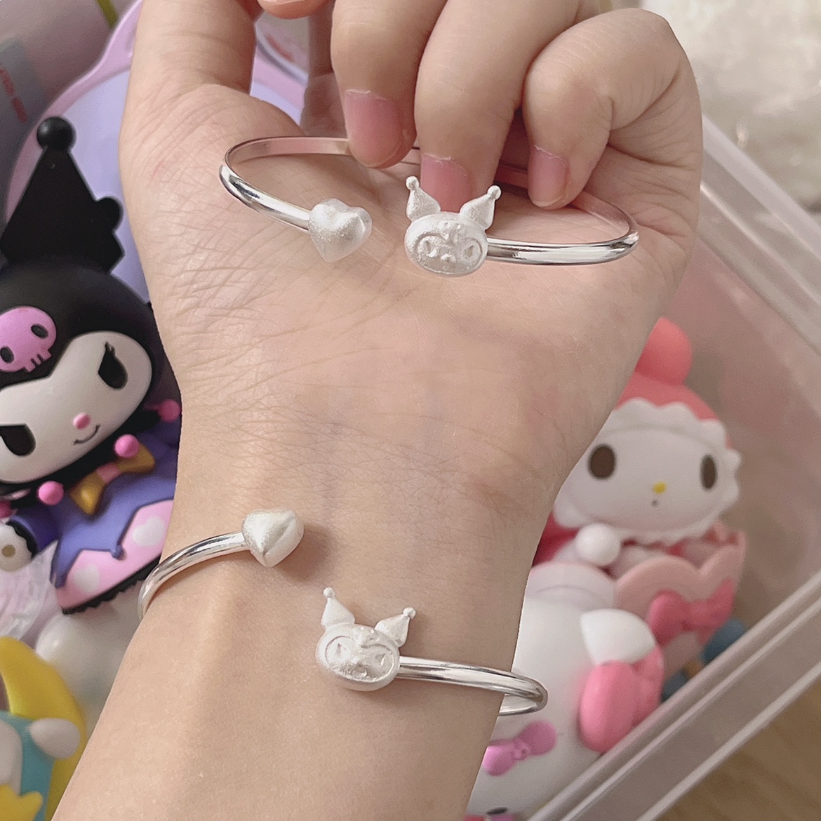 然然镀银卡通手镯少女心礼物