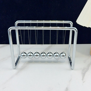 牛顿摆球办公桌面摆件全金属七球家居桌面玄关装饰品摆设物理摆件