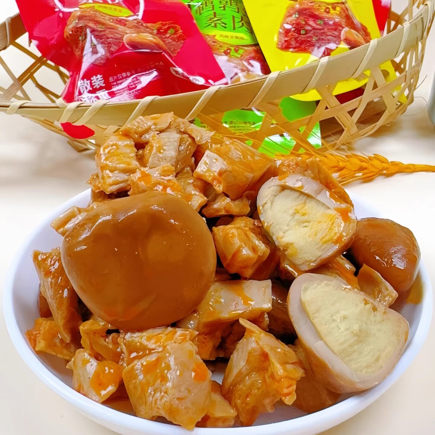 香当豆鹌鹑蛋素肉豆干香辣烧烤味五香散装即食豆腐干解馋休闲零食