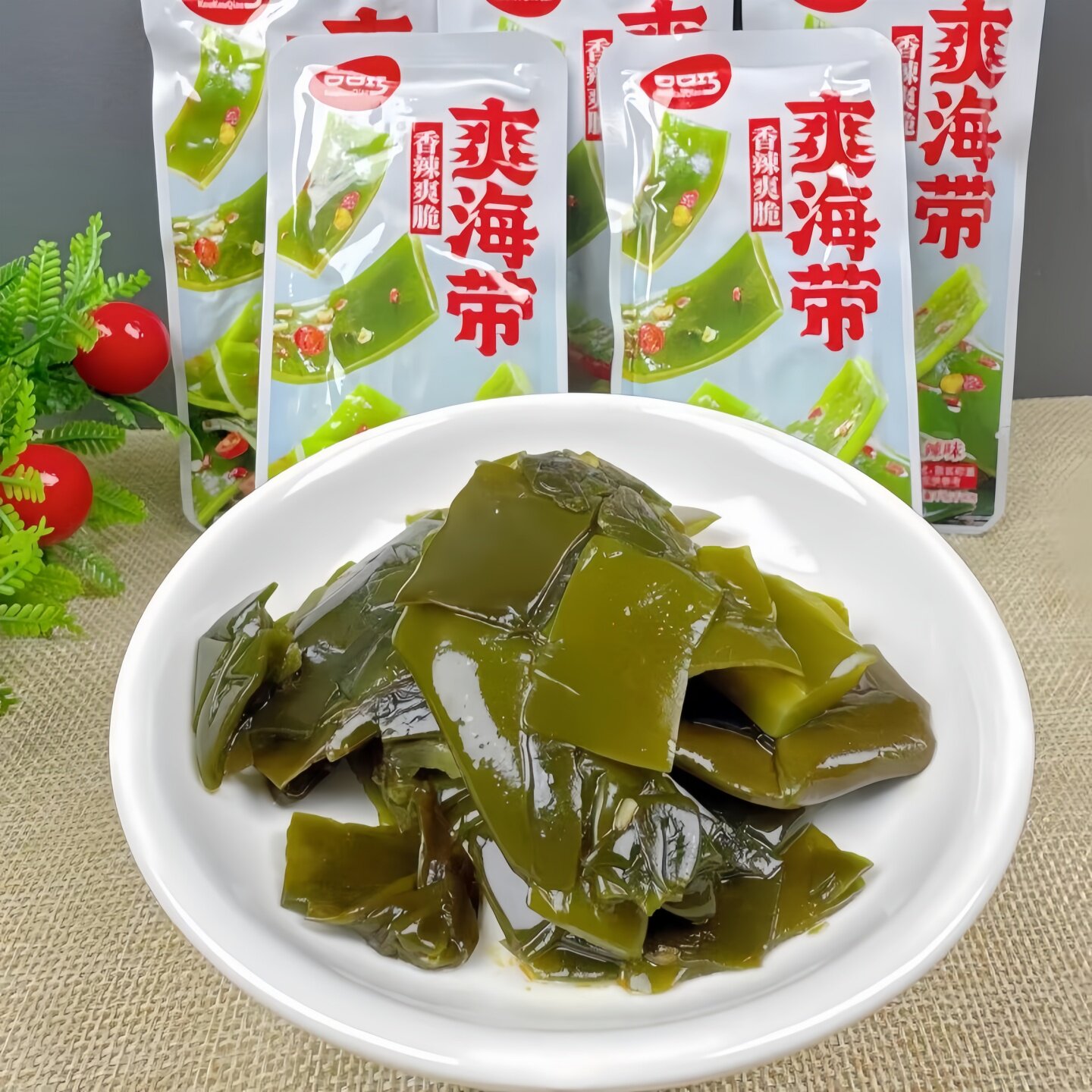 口口巧海带片风吃结开袋即食