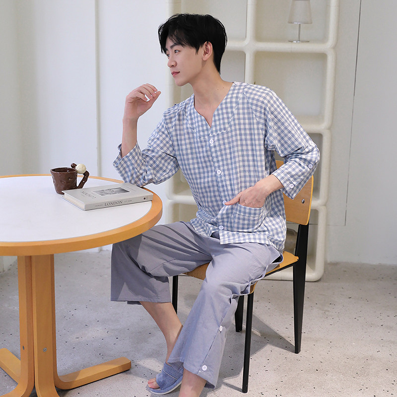 艾灸服高档男长款中医刮痧理疗服
