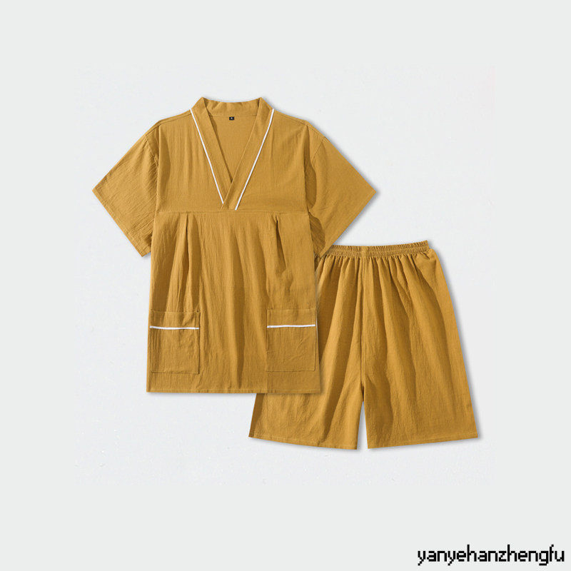 2025新款纯棉纯色汗蒸服情侣套装