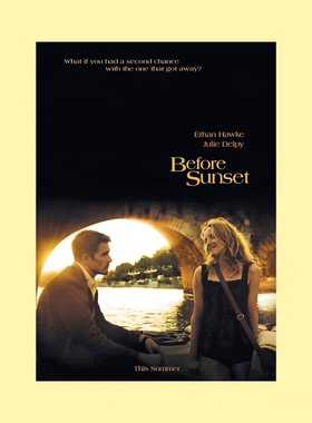 爱在日落黄昏时海报 Before sunset 宿舍卧室墙贴画ins房间装饰画