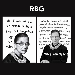 金斯伯格RBG贴纸海报/女权桌面贴纸宿舍卧室房间装饰画考研礼物