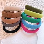 韩版 甜美彩色海绵条纹发箍少女高颅顶简约发卡头扣洗脸外出头箍