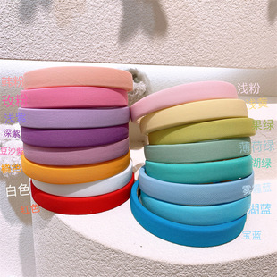 春夏糖果色海绵发箍可爱甜美少女马卡龙压发头箍韩版 头饰发卡