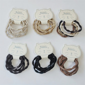 5根装 韩国高弹力头绳发圈发饰基础扎头绳褶皱波纹发绳皮筋