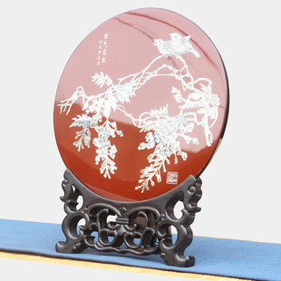 实木黑檀木赏盘架漆器瓷盘玉片铜镜展示托架家居饰品摆件木架底座