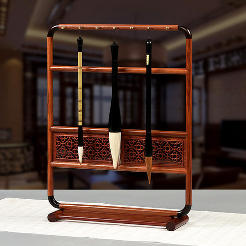 红木毛笔架笔挂笔搁书法