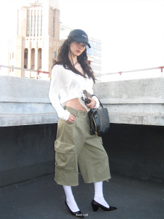 休闲裤 可拆卸军绿色工装 Rarelicold Rockrio