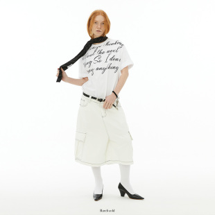 T恤 做旧字母印花短袖 Rockrio Rarelicold