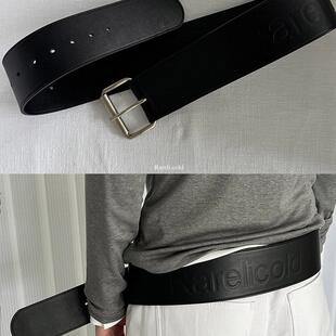 牛皮装 Rockrio logo做旧皮带 宽版 饰腰带 Rarelicold