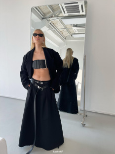 大摆裙 混纺羊毛高腰西装 Rockrio Rarelicold