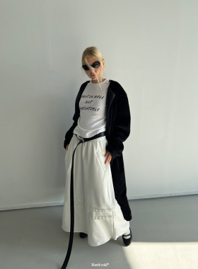 Rockrio/Rarelicold 可抽拉白色运动长裙