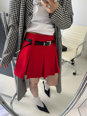 短裙A字低腰复古时髦小众