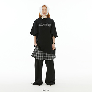 T恤 假两件双层领烫钻短袖 Rockrio Rarelicold