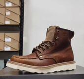 外贸原单头层牛皮马丁靴真皮中帮英伦潮流户外休闲工装 靴复古男鞋