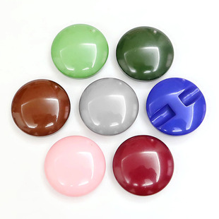 大衣纽扣树脂暗眼毛衣扣子圆形黑色风衣纽扣红色西装 扣25mm百搭