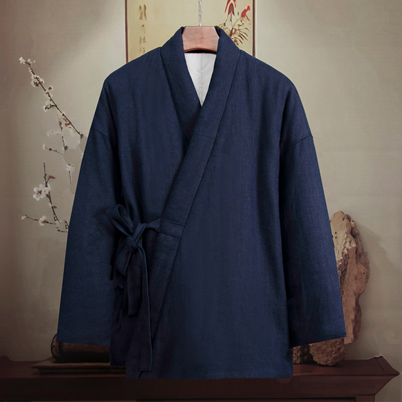 由天丨冬季加厚中国风棉衣禅意复古男士改良汉服外套中式男装棉袄,男装,汉服,淘宝优惠券,粉丝福利购,淘宝优惠卷