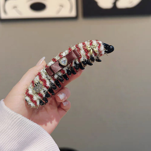 大号香蕉夹竖夹女秋冬新款发夹高级感气质扭扭夹后脑勺高马尾抓夹