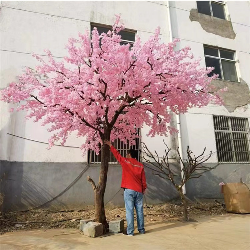 仿真樱花树桃花假树大型许愿树室内外造景橱窗商场落地大厅摆件