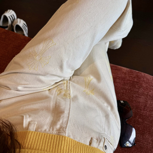 宽松休闲直筒十字架印花小 御姐范夏季 4折清仓不退换