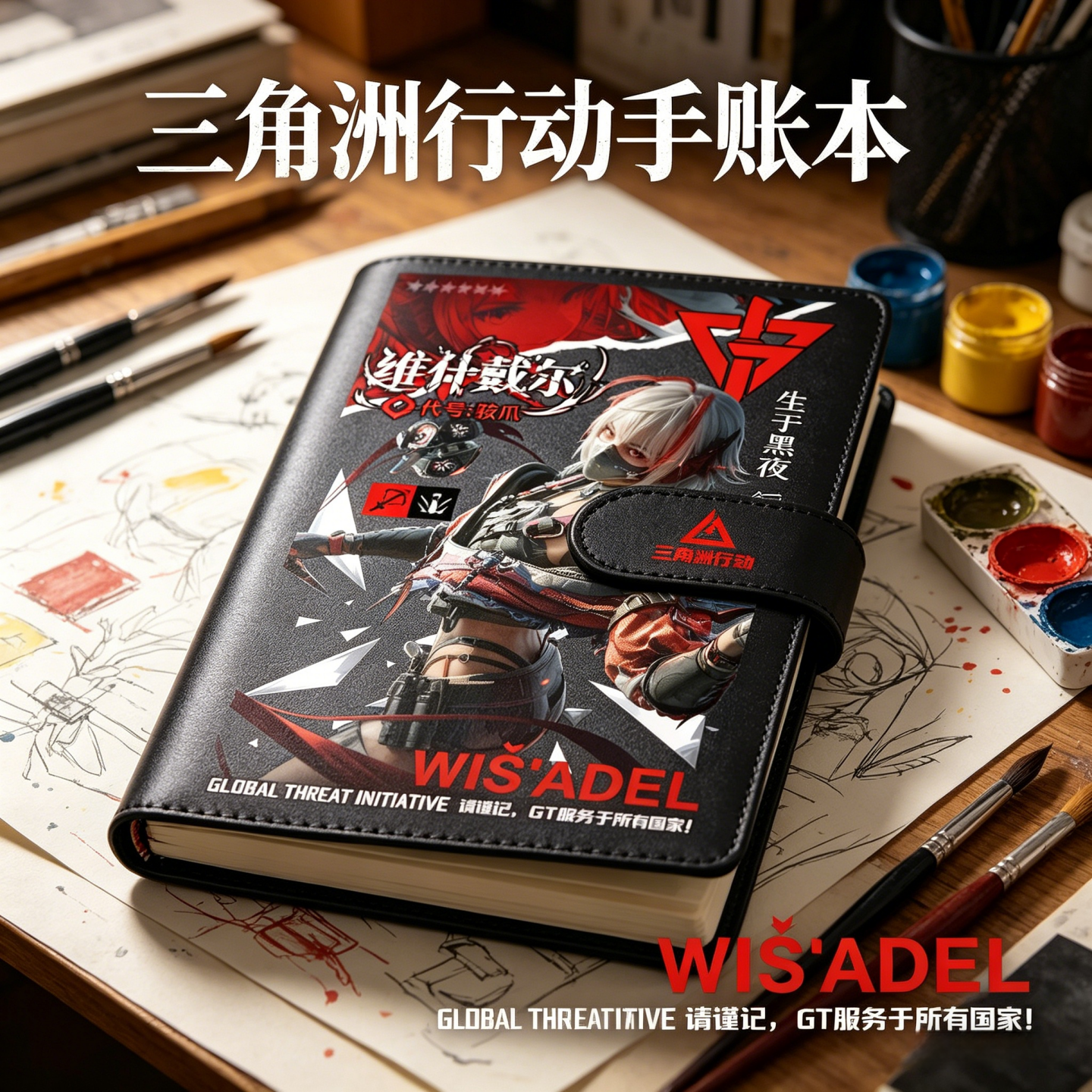 三角洲威龙红狼蜂医手账本笔记本日记二次元高颜值初中学生品质好
