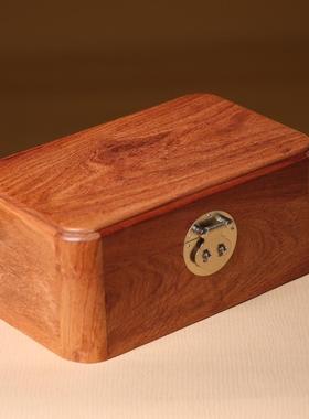 金匠大作红木首饰盒高档精致复古中式实木黄金手饰品带锁保险箱桌