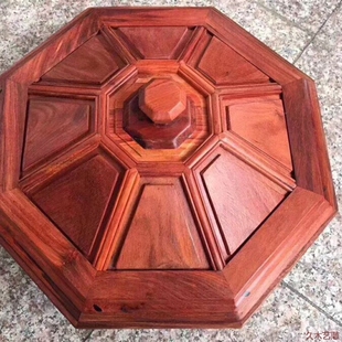 金匠大作五福八角果盘糖果盒赞比亚血檀九格食盒木雕刻工艺摆件