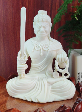 金匠大作果雕刻不动明王生肖鸡守护神八宝佛家用客厅装饰供奉摆件