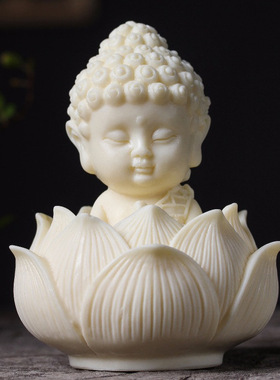 金匠大作宝佛莲花底座释迦牟尼佛手把件佛像Q版如来家居饰品摆件