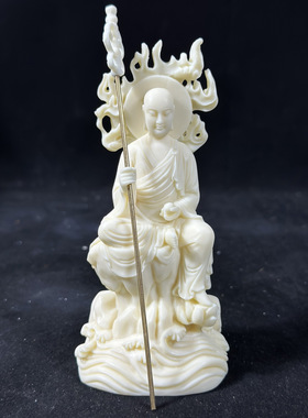 金匠大作刻火焰地藏王佛像摆件寺庙供奉家居博古架装饰品送礼盒装