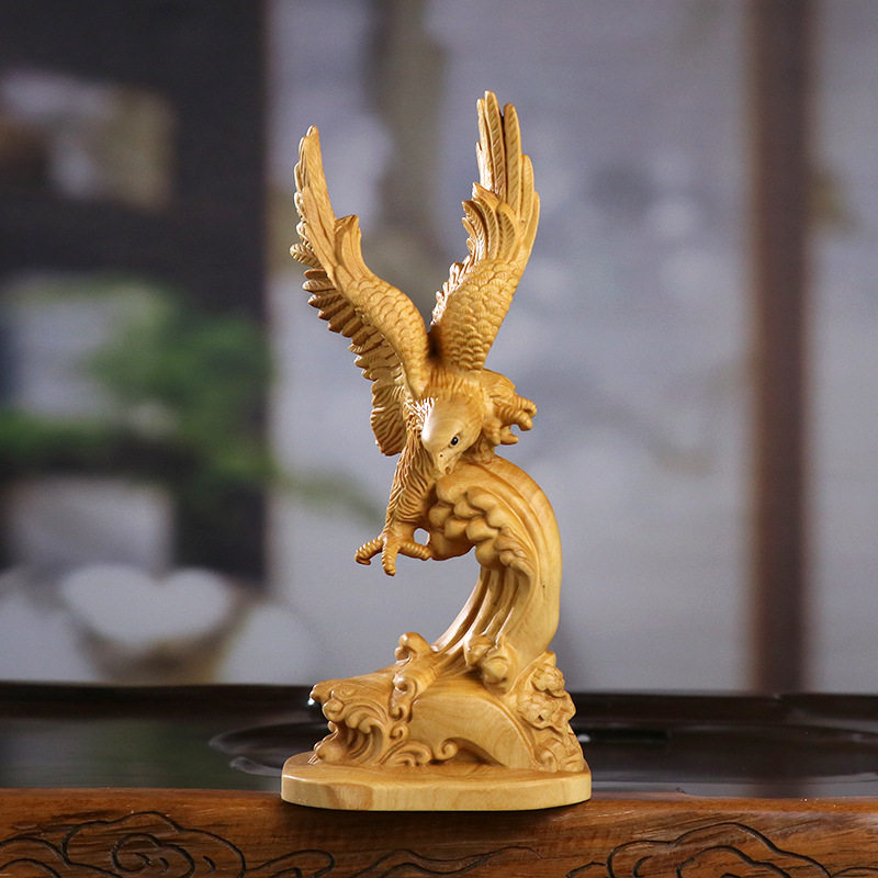 金匠大作大展宏图雄鹰展翅木质工艺品家居书房办公室桌面装饰摆件,家居饰品,木雕,淘宝优惠券,粉丝福利购,淘宝优惠卷