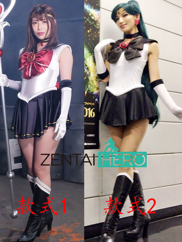 二次元美少女战士莱卡拼接紧身衣
