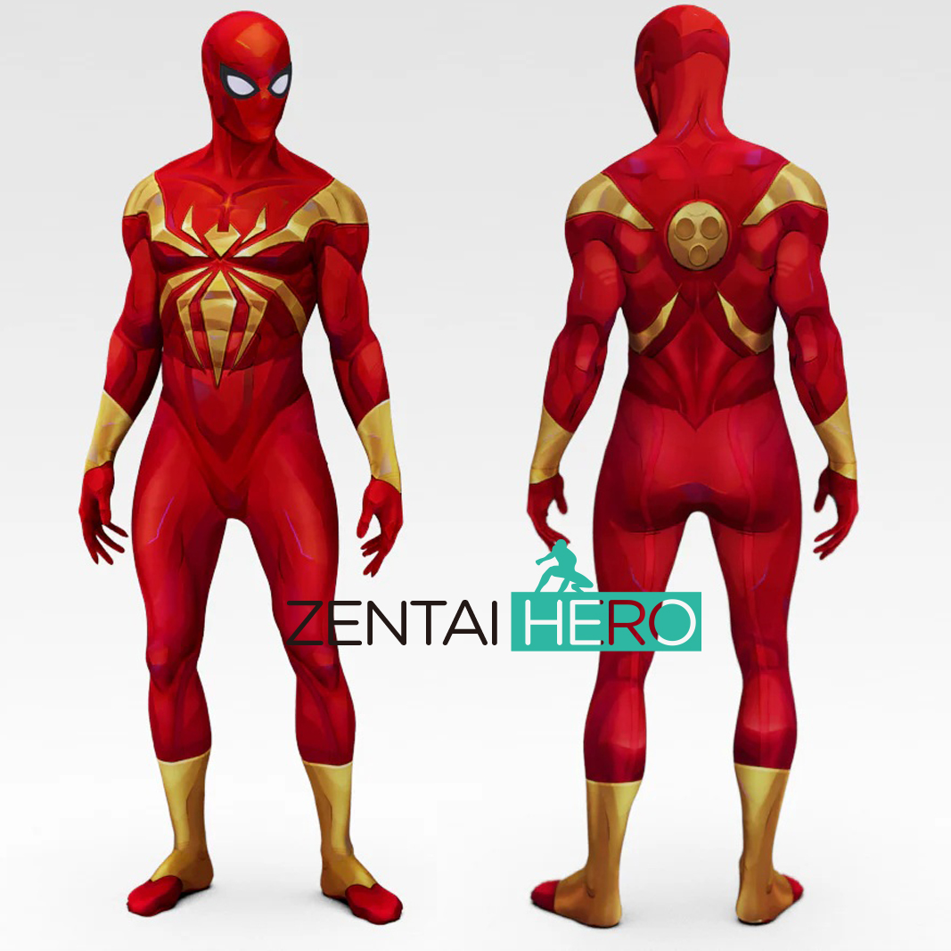 游戏Rivals争锋钢铁蜘蛛Iron Spider Cosplay弹力莱卡连体紧身衣