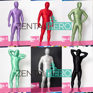 新升级定制zentai服装油光布超丝滑弹力全包连体紧身衣cos服装