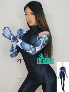弹力印染 阿丽塔Alita莱卡紧身衣 电影阿丽塔Cosplay服装 新款