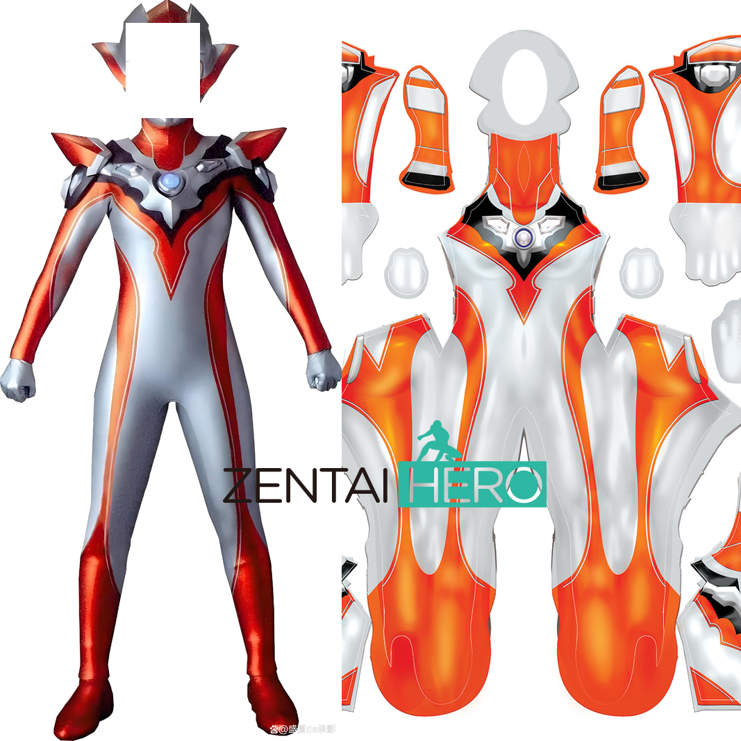 新款格丽乔凹凸曼Grigio Cosplay服装女弹力印染莱卡连体衣无头盔