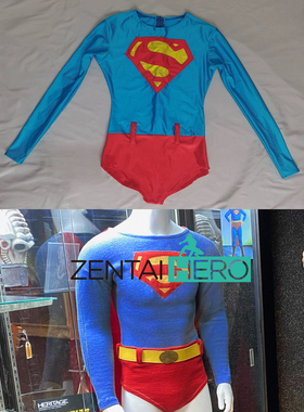 性感飞人体操服 男女通用蓝色莱卡拼接服装 Clark Cosplay