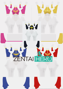 二次元超级战队cos天装战队护星者英雄印染连体紧身衣5色 无头套