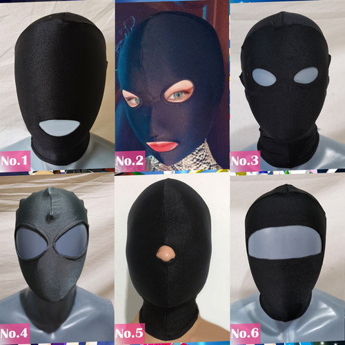 黑色头套莱卡弹力紧身衣头套