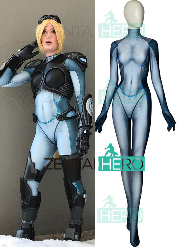 新款 星际争霸诺娃英雄连体紧身衣Nova Cosplay莱卡紧身衣万圣节