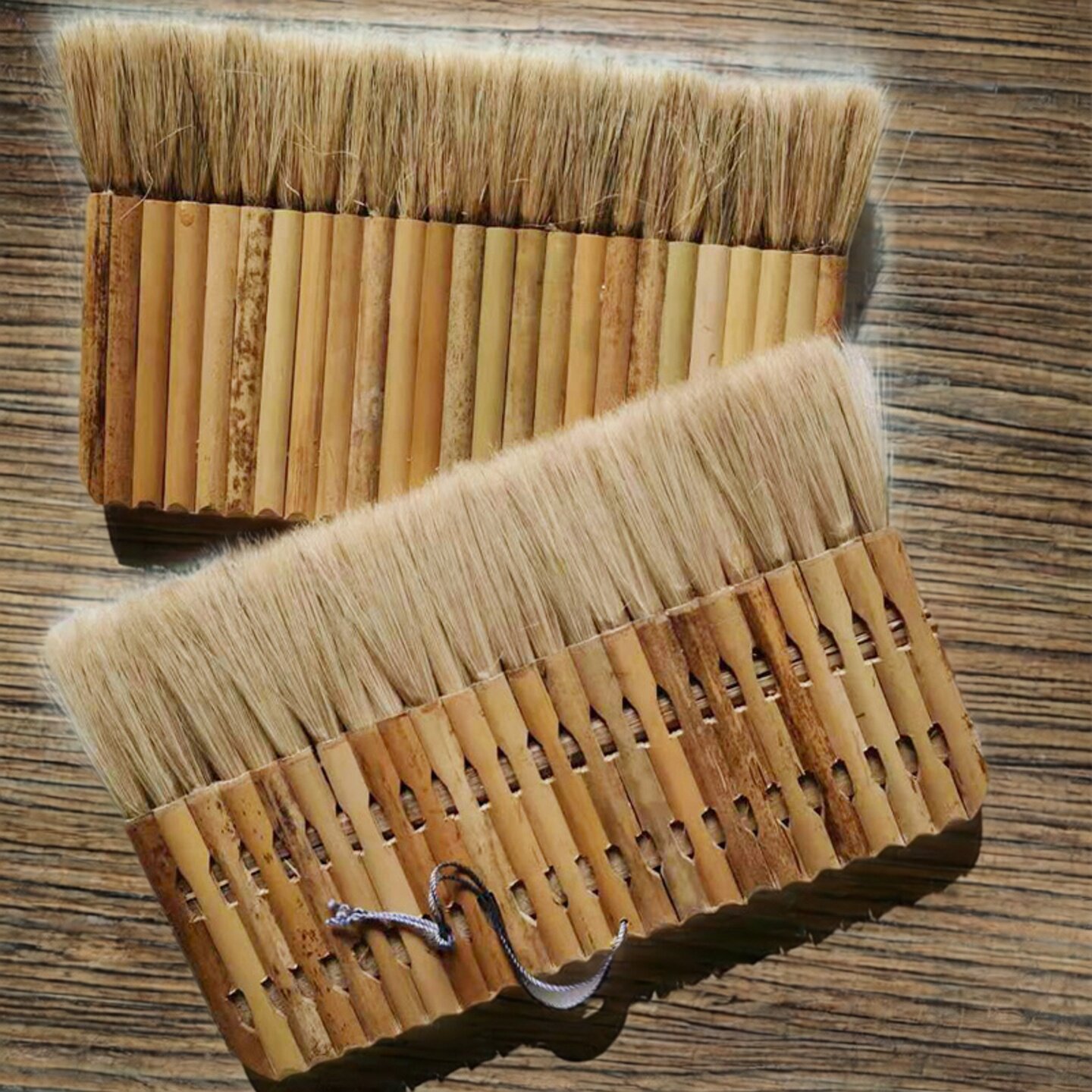 新款手工裱画工具猪鬃竹管排刷装裱材料新款猪毛刷子国画硬毛排笔