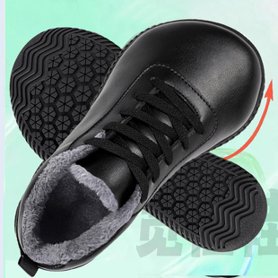 防滑宽脚健步鞋 男女皮面防水拇指外翻大头加宽加肥宽松休闲运动鞋