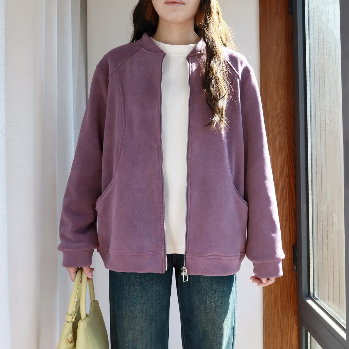 大码奥粒绒外套女立领保暖棒球服