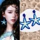 海边度假风蓝色海星耳环个性 气质耳饰女春夏季 夸张耳钉耳夹耳坠