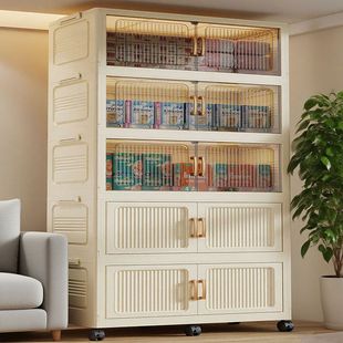 95巨大免安装 客厅杂物整理柜卧室塑料床头柜子 折叠宝宝衣柜免安装